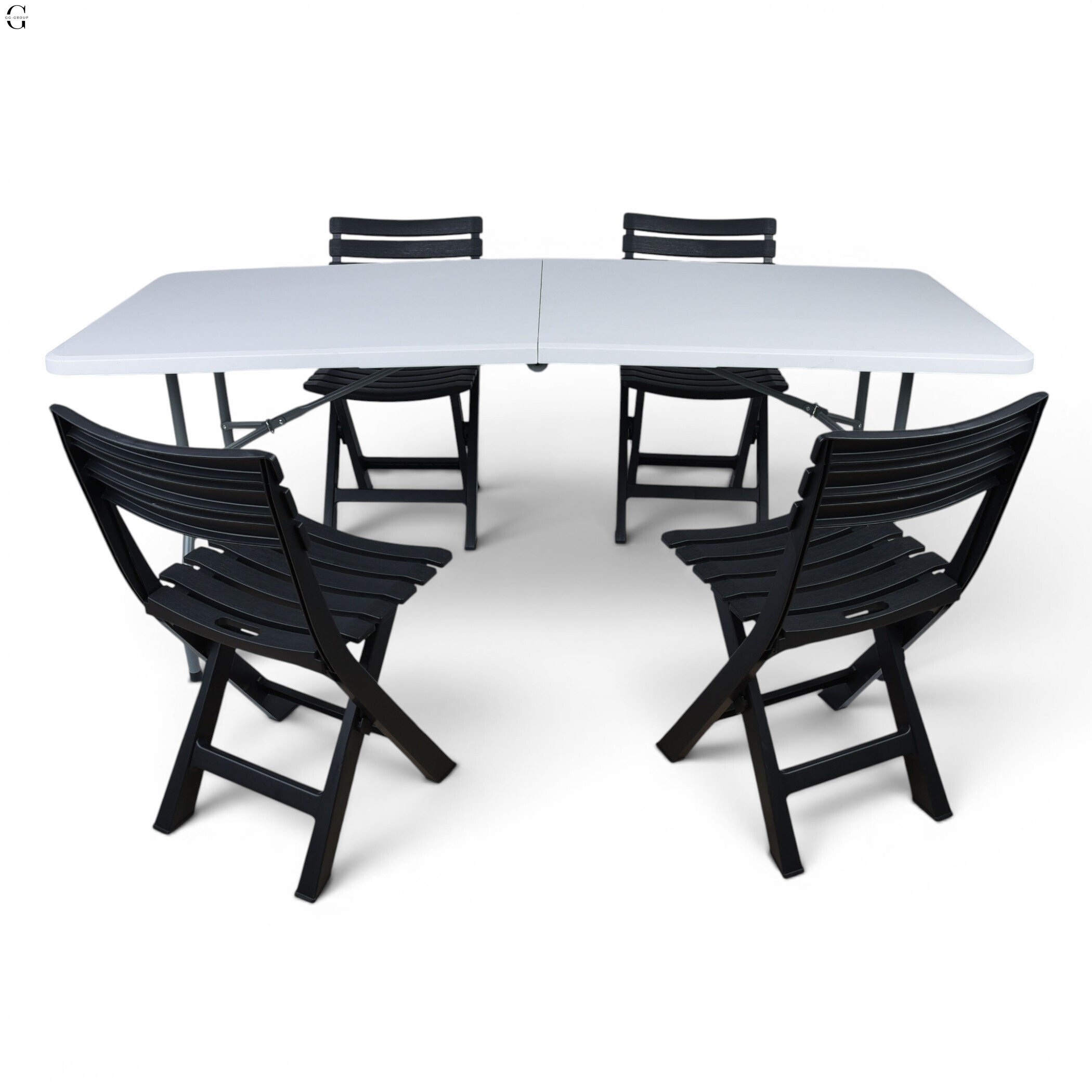 Кемпинговый комплект Travel Table Set – складной стол HDPE 180 см и 4 туристических кресла.