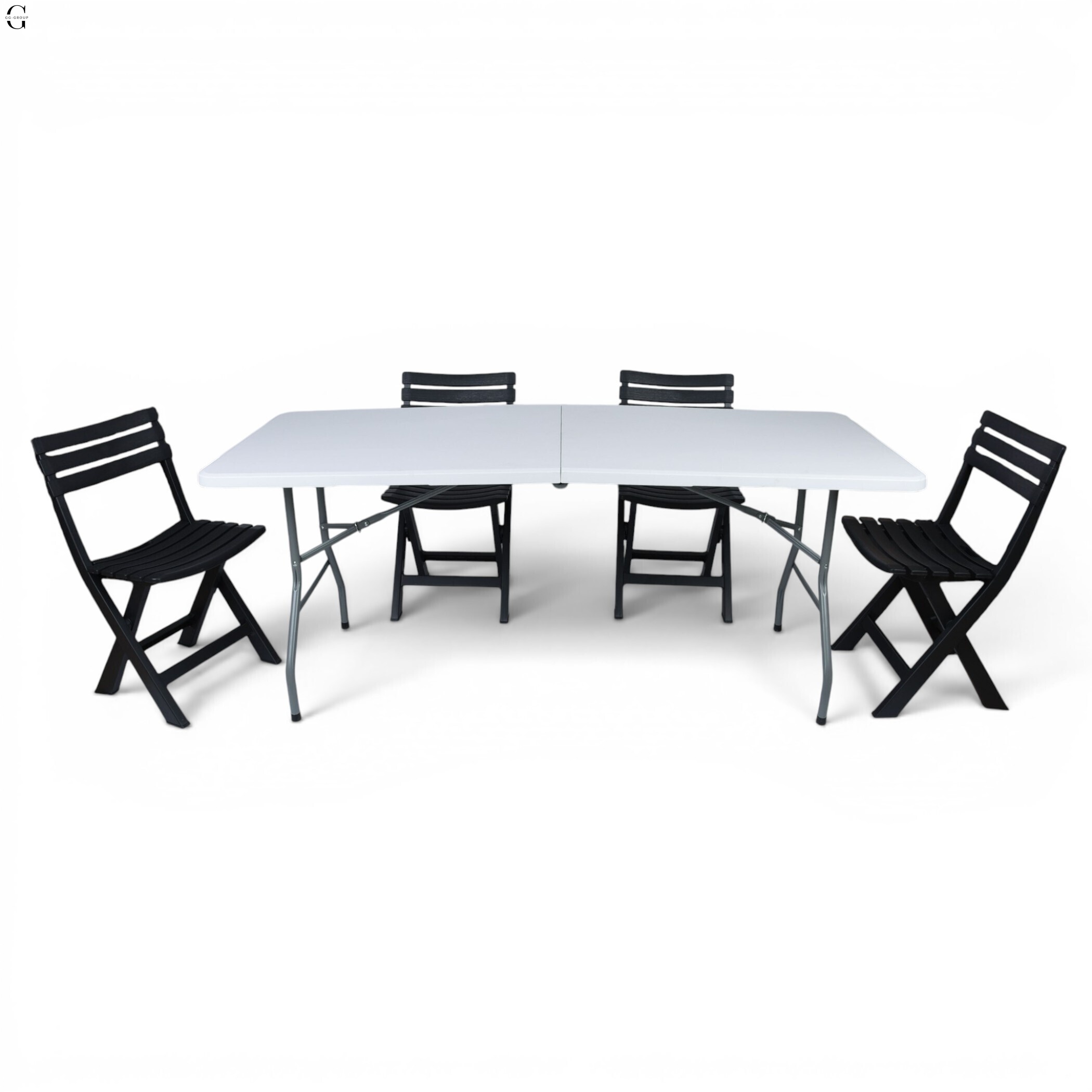Кемпинговый комплект Travel Table Set – складной стол HDPE 180 см и 4 туристических кресла.