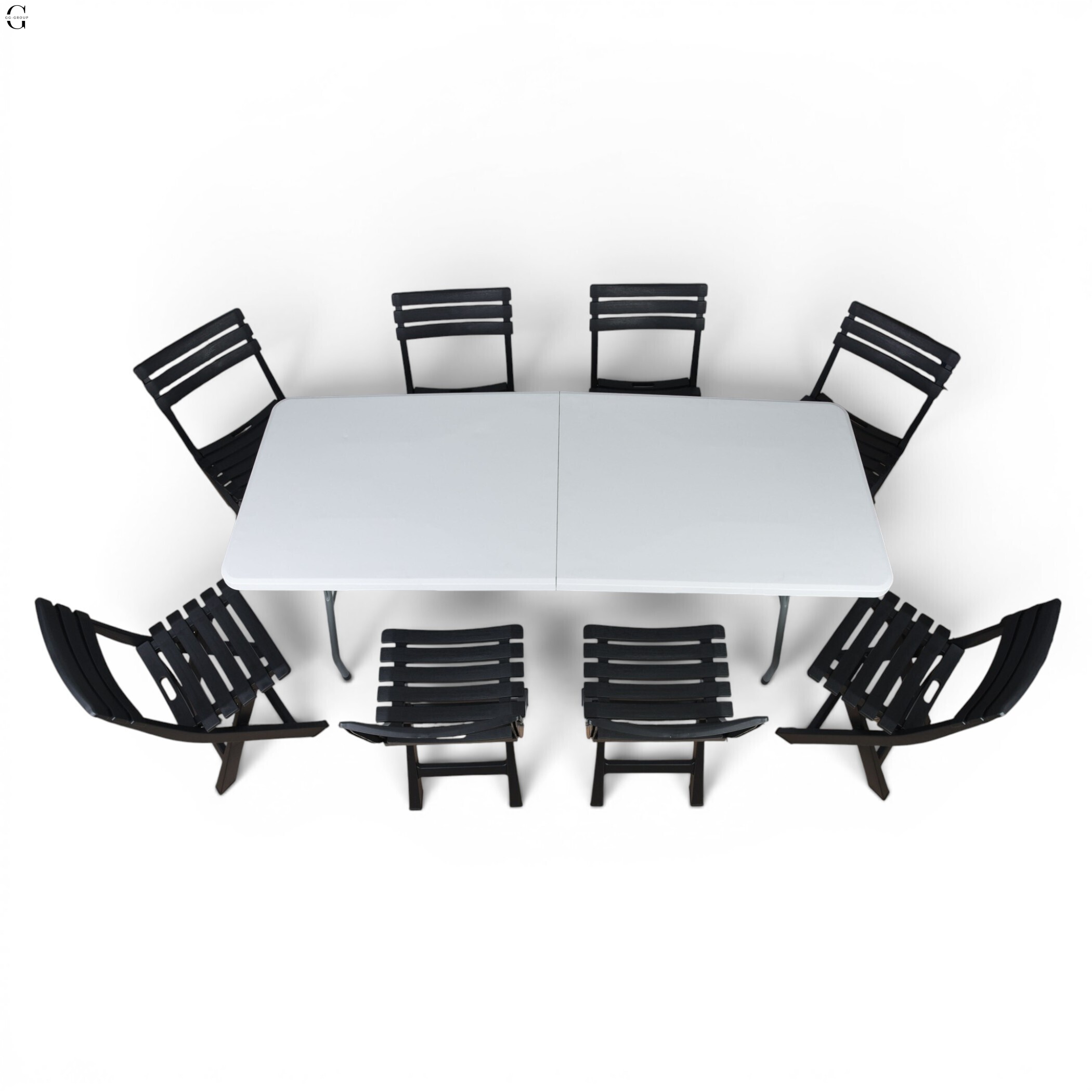 Кемпинговый комплект Travel Table Set – складной стол HDPE 180 см и 8 туристических кресел