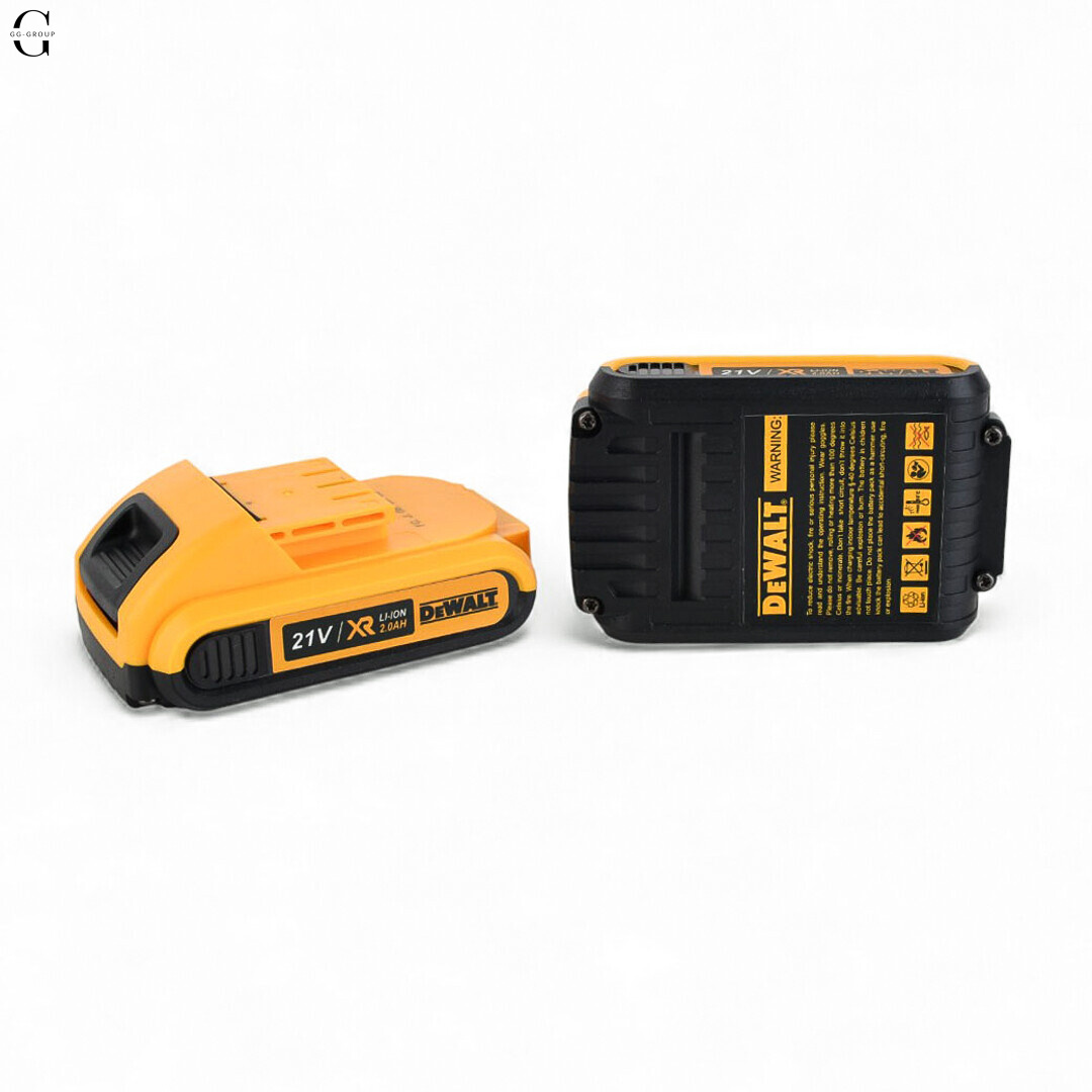 Шуруповерт ударний DeWALT 21V + 2 АКБ 2Ah + Металевий патрон 