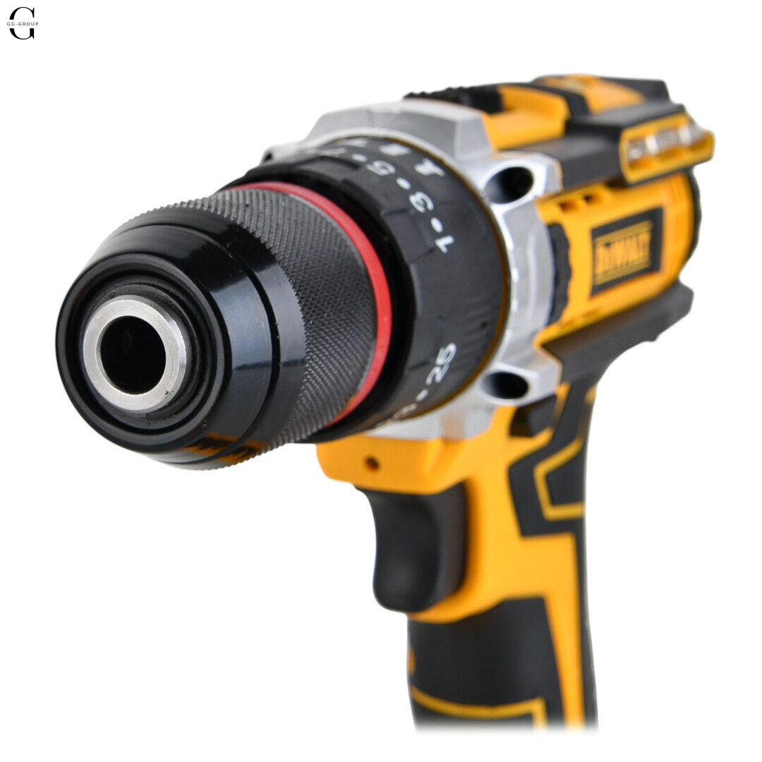 Шуруповерт ударний DeWALT 21V + 2 АКБ 2Ah + Металевий патрон 