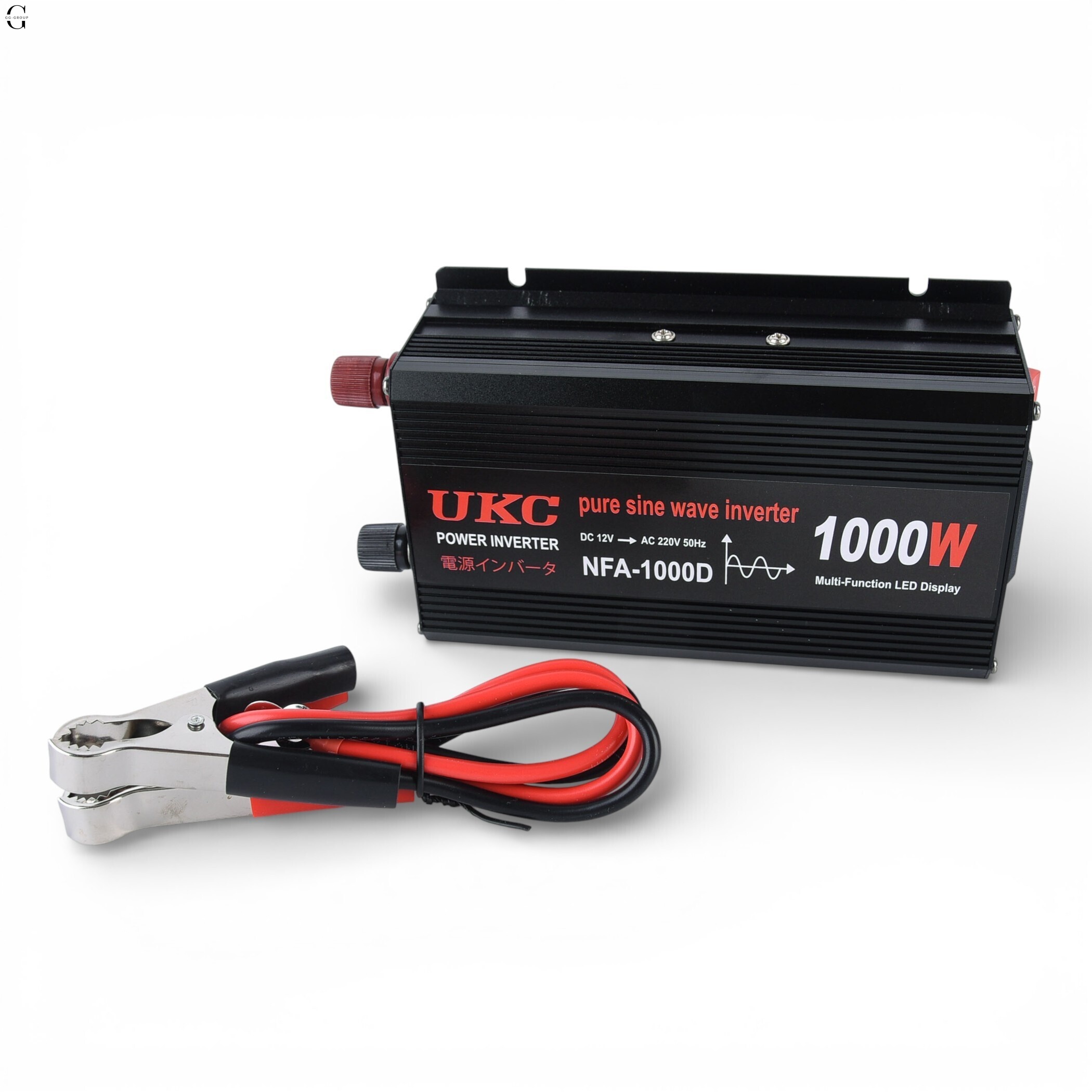 Інвертор напруги UKC NFA-1000D 1000W (чиста синусоїда) 12V → 220V