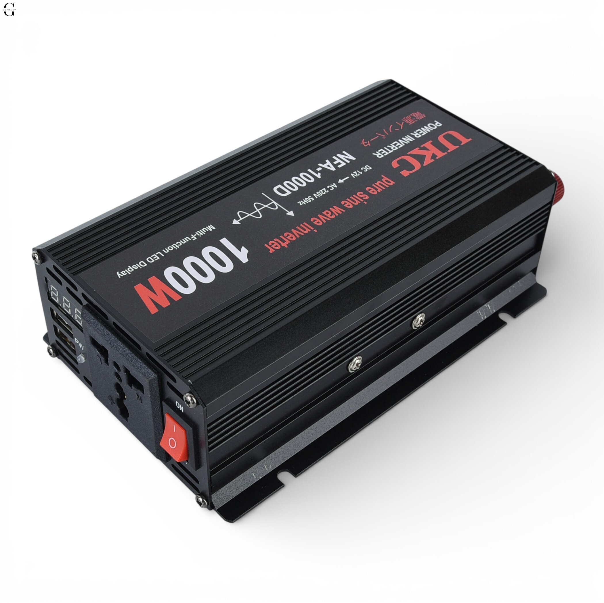 Інвертор напруги UKC NFA-1000D 1000W (чиста синусоїда) 12V → 220V