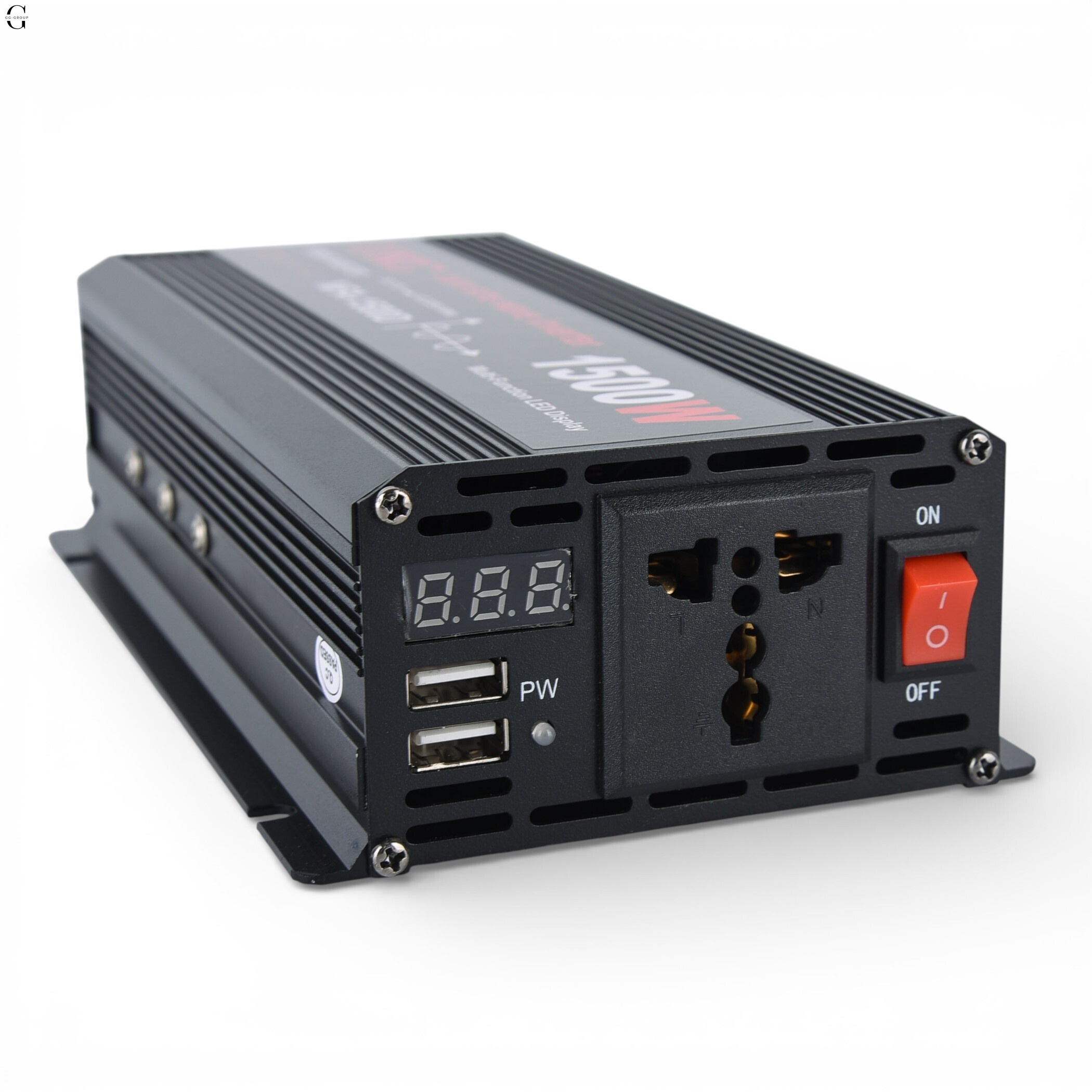 Інвертор напруги UKC NFA-1500D 1500W (чиста синусоїда) 12V → 220V 