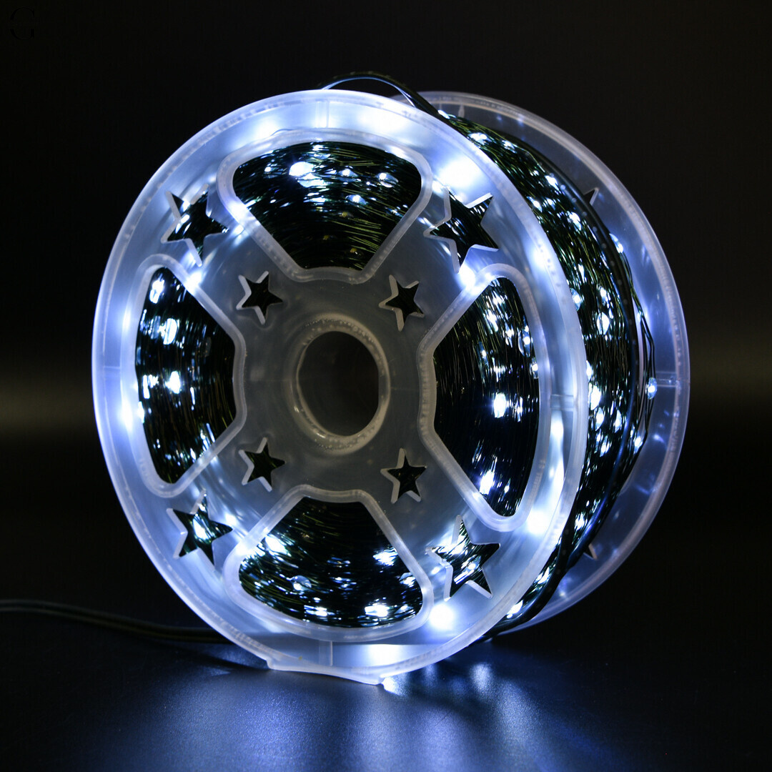 Гирлянда «РОСА 200 метров белая» - 2000 LED, Сеть, MiniLED / High-Brightness