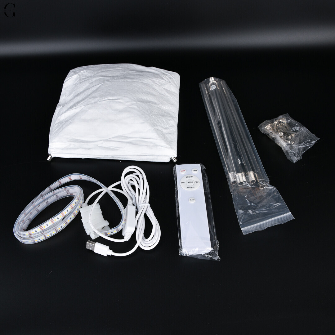 Торшер з LED підсвіткою 130 см, USB + адаптер, теплий/холодний світло, регулювання яскравості, пульт