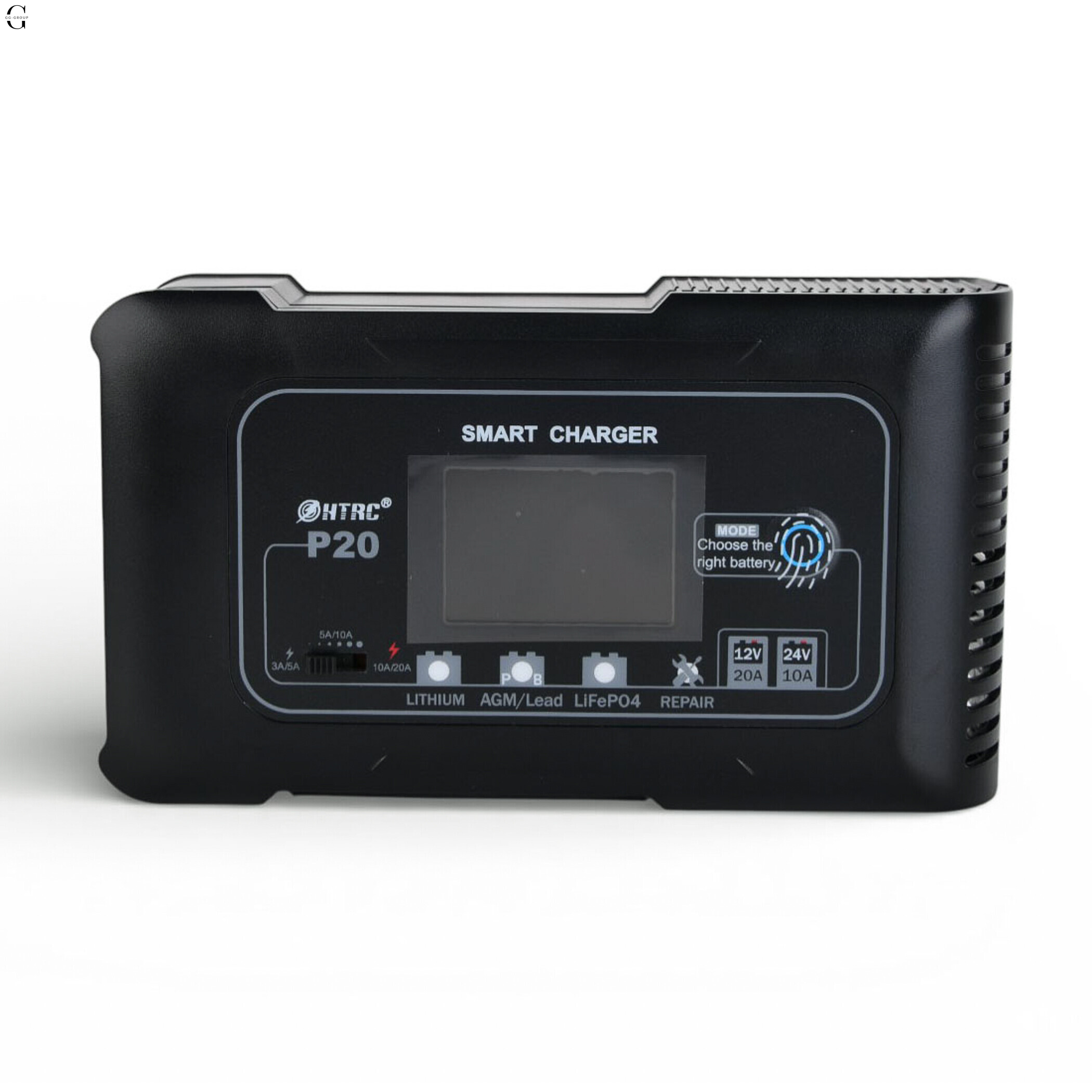 Розумний зарядний пристрій HTRC P20 Smart Charger 12V/24V, 20A, для AGM, GEL, LiFePO4 та Lithium