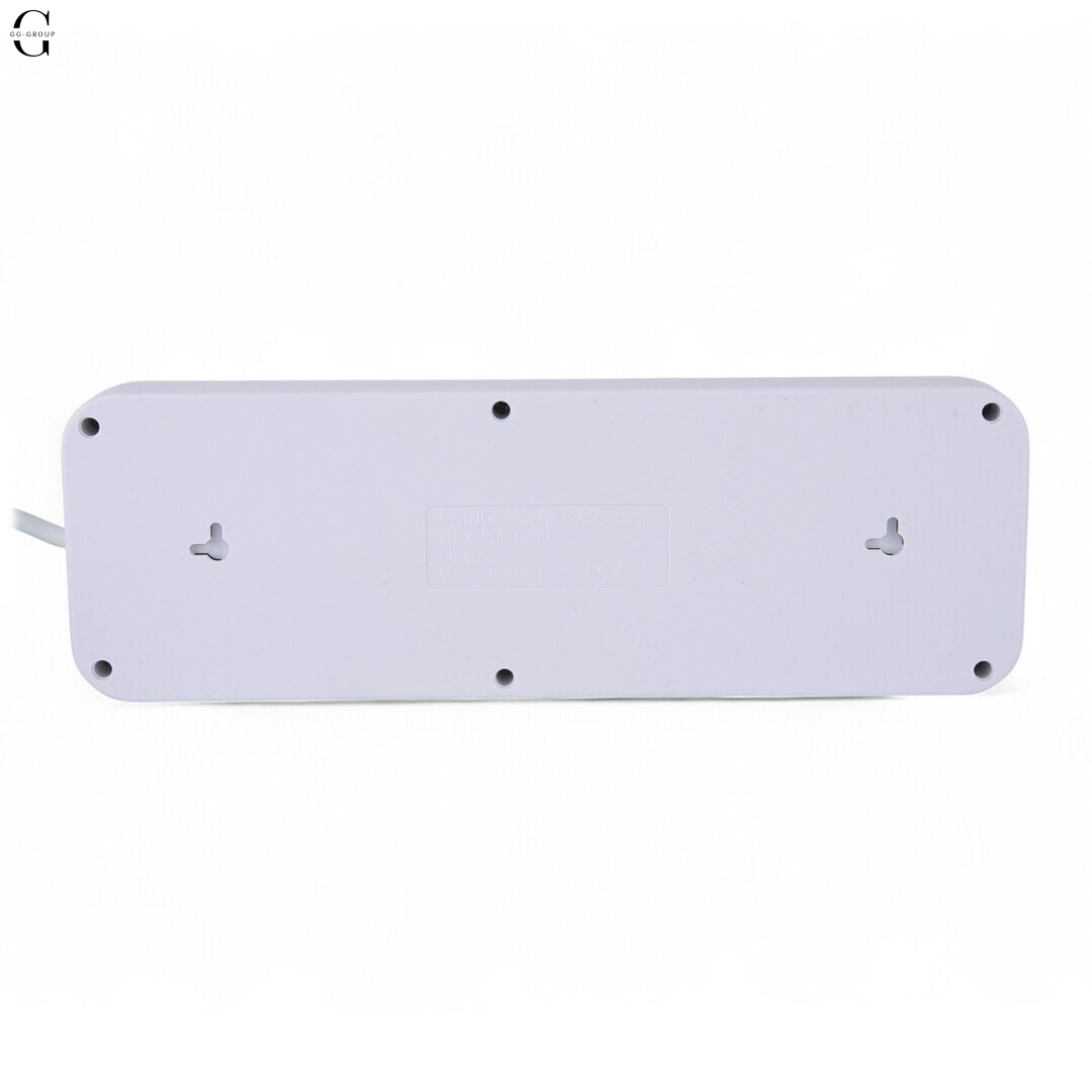Мережевий фільтр Подовжувач USB ТК-15 (10×220В+4×USB+1×Type-C), F26u, Білий, 5 м
