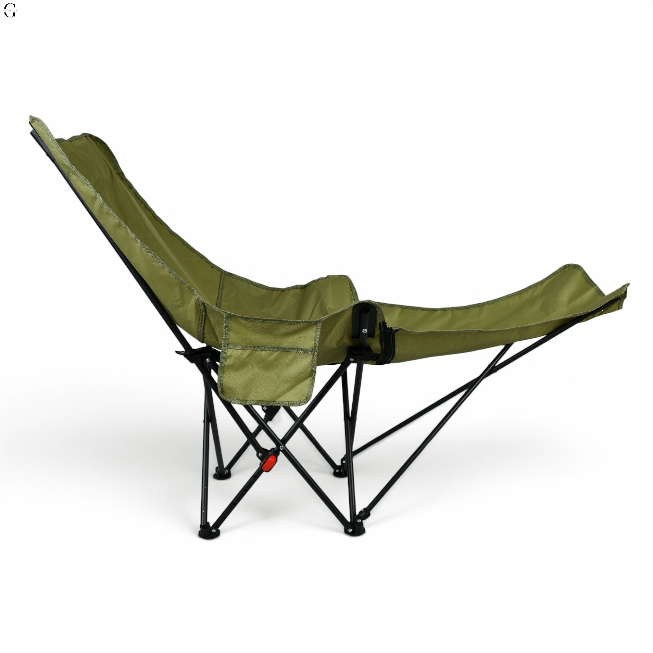 Сложное туристическое кресло-паук Compact Outdoor Chair 100 кг с черным чехлом.