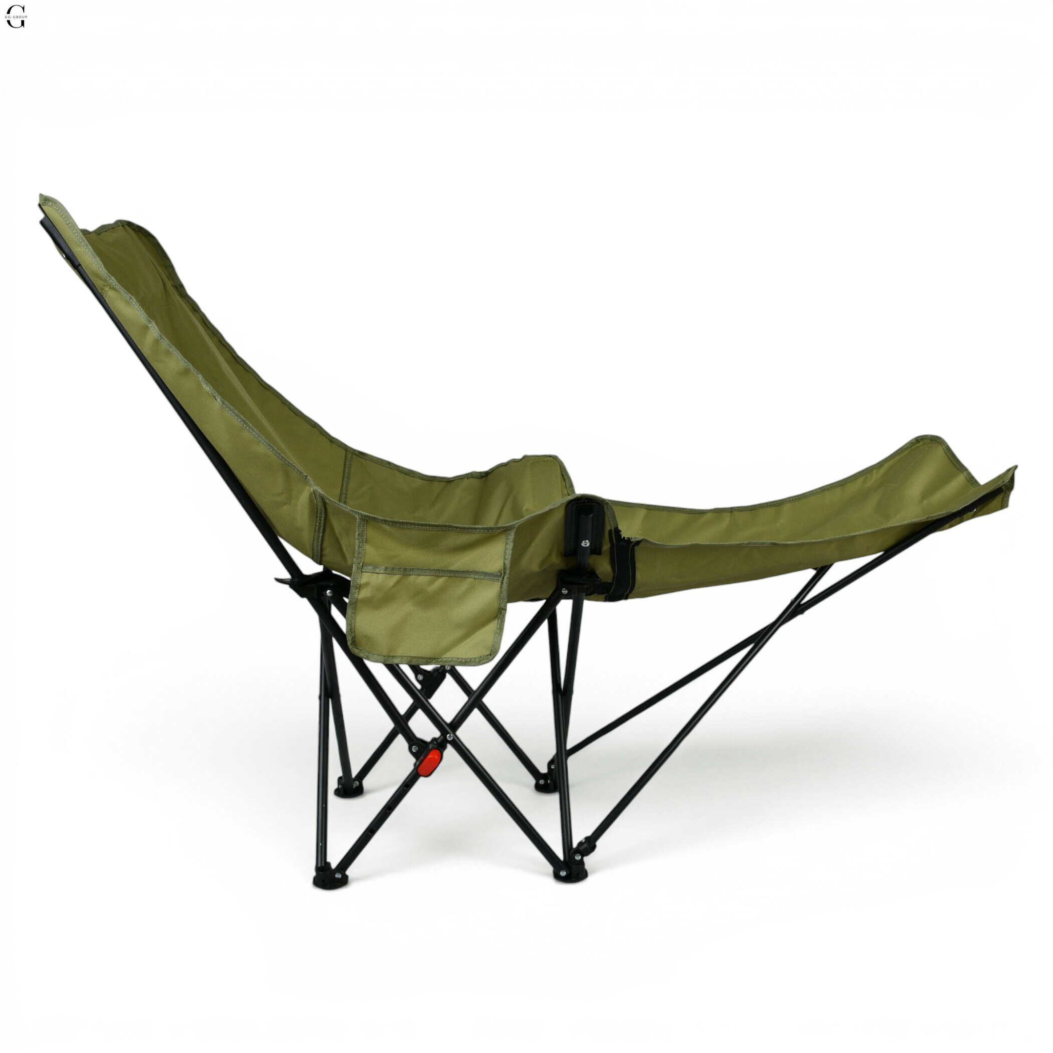 Сложное туристическое кресло-паук Compact Outdoor Chair 100 кг с черным чехлом.