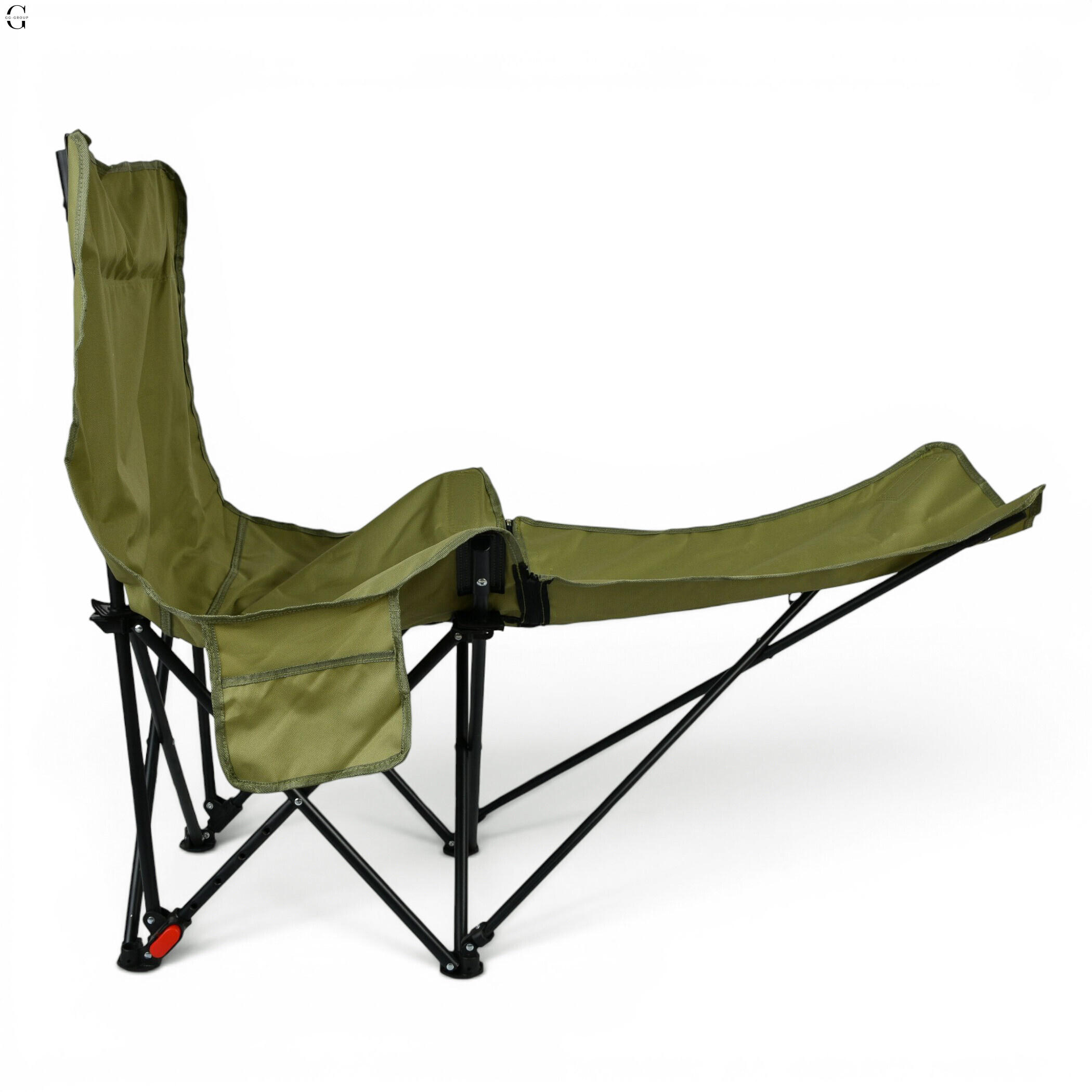 Сложное туристическое кресло-паук Compact Outdoor Chair 100 кг с черным чехлом.