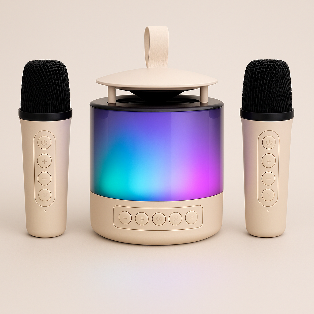 Караоке-система K19 Smart Portable Speaker з 2 бездротовими мікрофонами та LED-підсвіткою