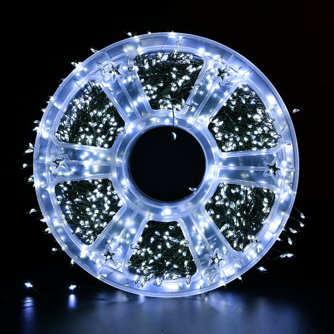 Світлодіодна Роса Мішура гірлянда LUX “Mini-LED” 50 м / 1500 діодів, IP44, 
