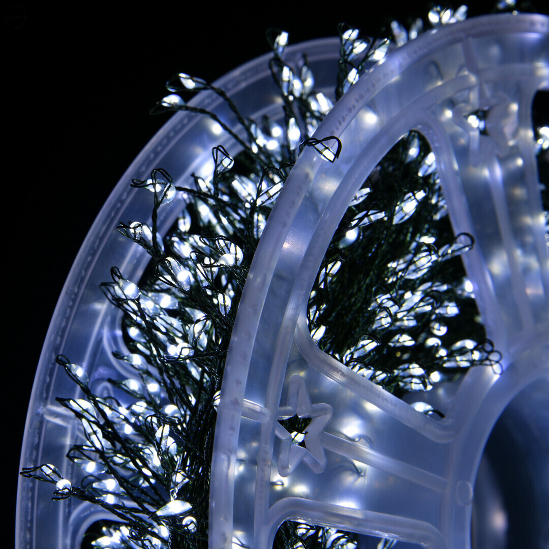 Світлодіодна Роса Мішура гірлянда LUX “Mini-LED” 50 м / 1500 діодів, IP44, 