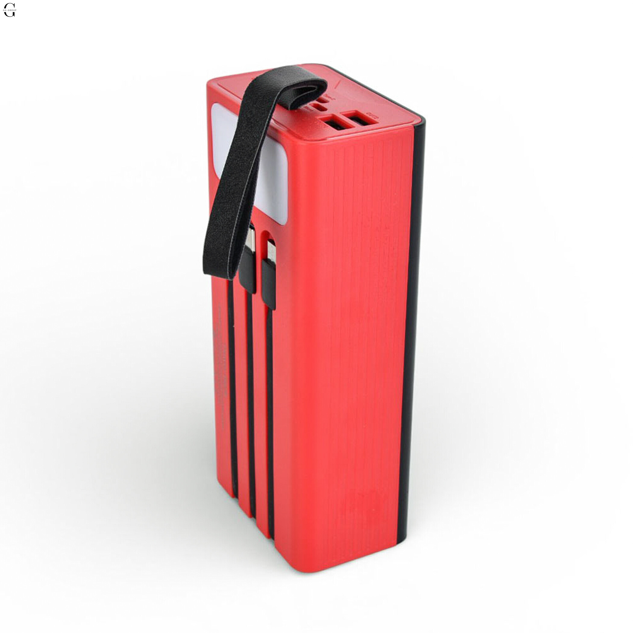 Power bank Повербанк40000 мА·рік з LED-дисплеєм та вбудованими кабелями