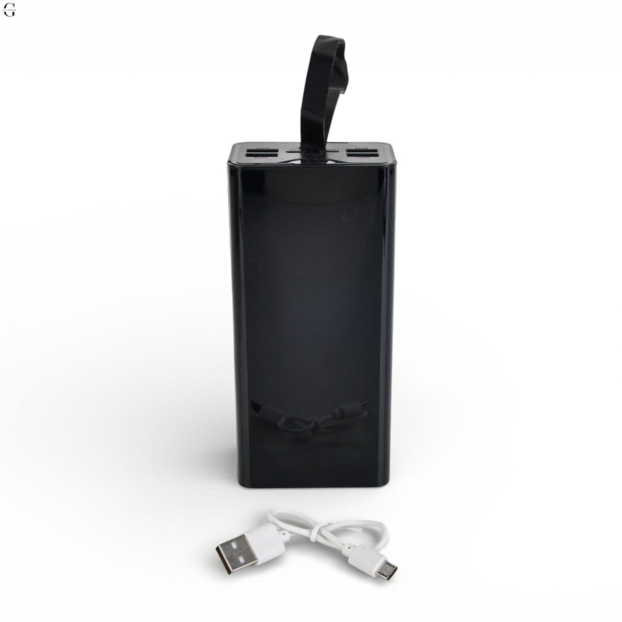 Power bank Повербанк40000 мА·рік з LED-дисплеєм та вбудованими кабелями
