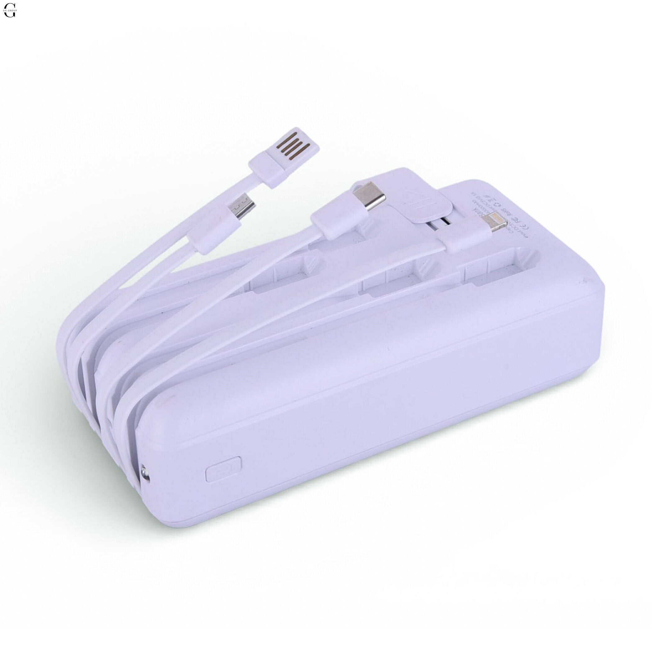 Power bank Повербанк40000 мА·рік з LED-дисплеєм та вбудованими кабелями Швидка зарядка 