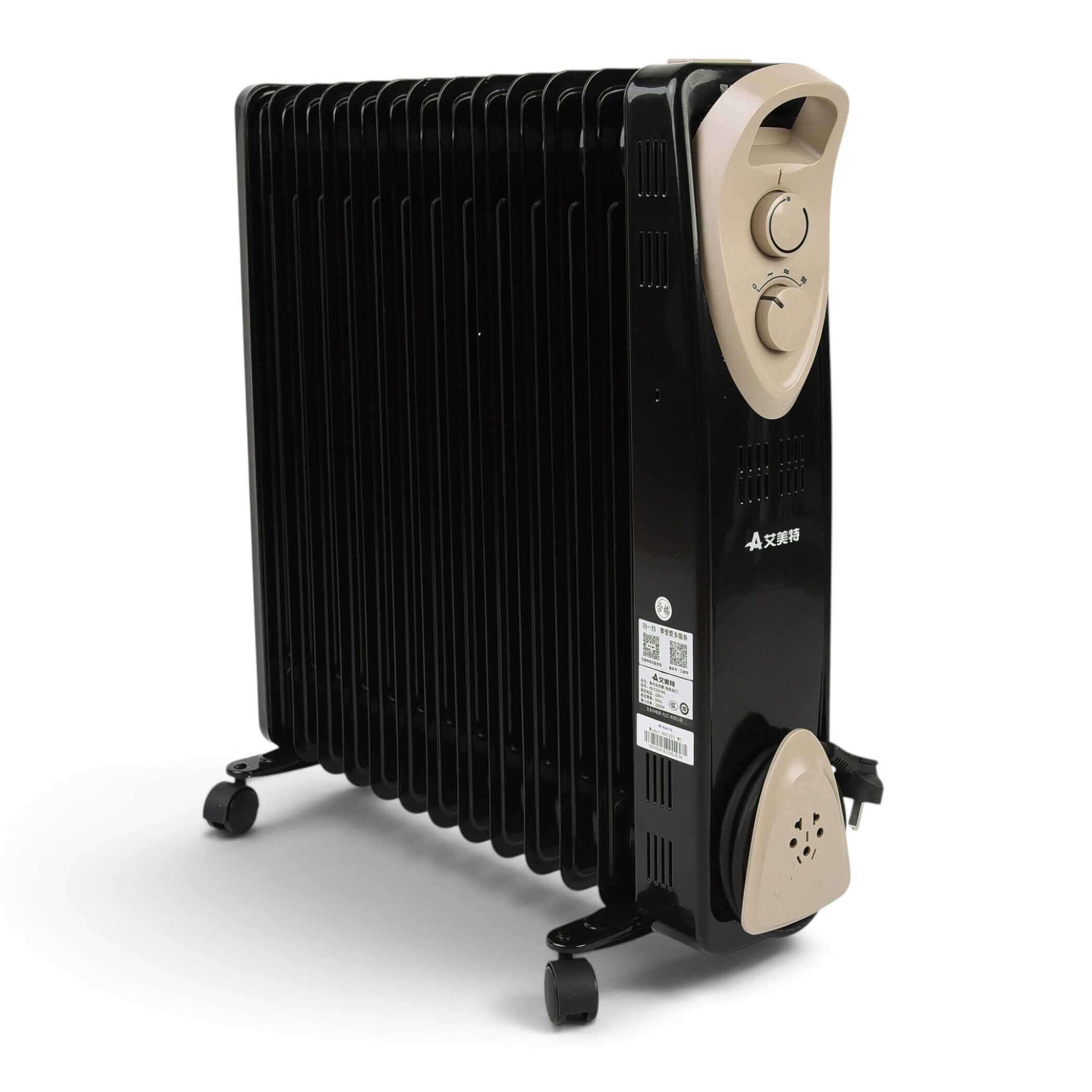 Масляный обогреватель Airmate HU1323-W2 2200 Вт с термостатом, 3 режимами мощности, сушилкой и увлажнителем
