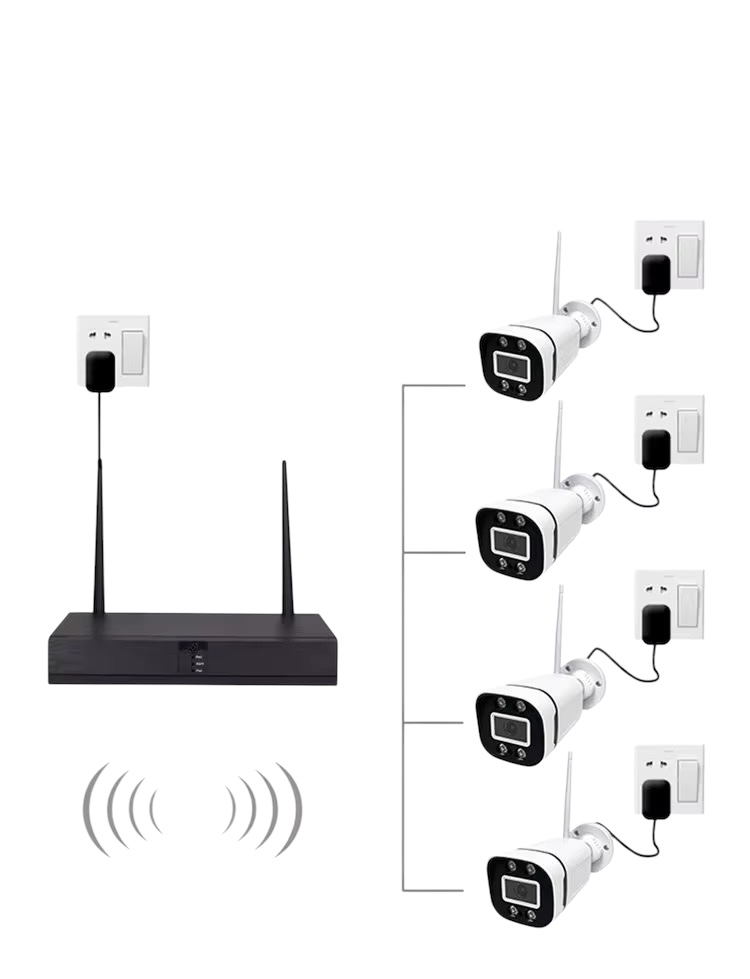 Набір відеоспостереження (4 камери) WIFI TS-8824C-4CH