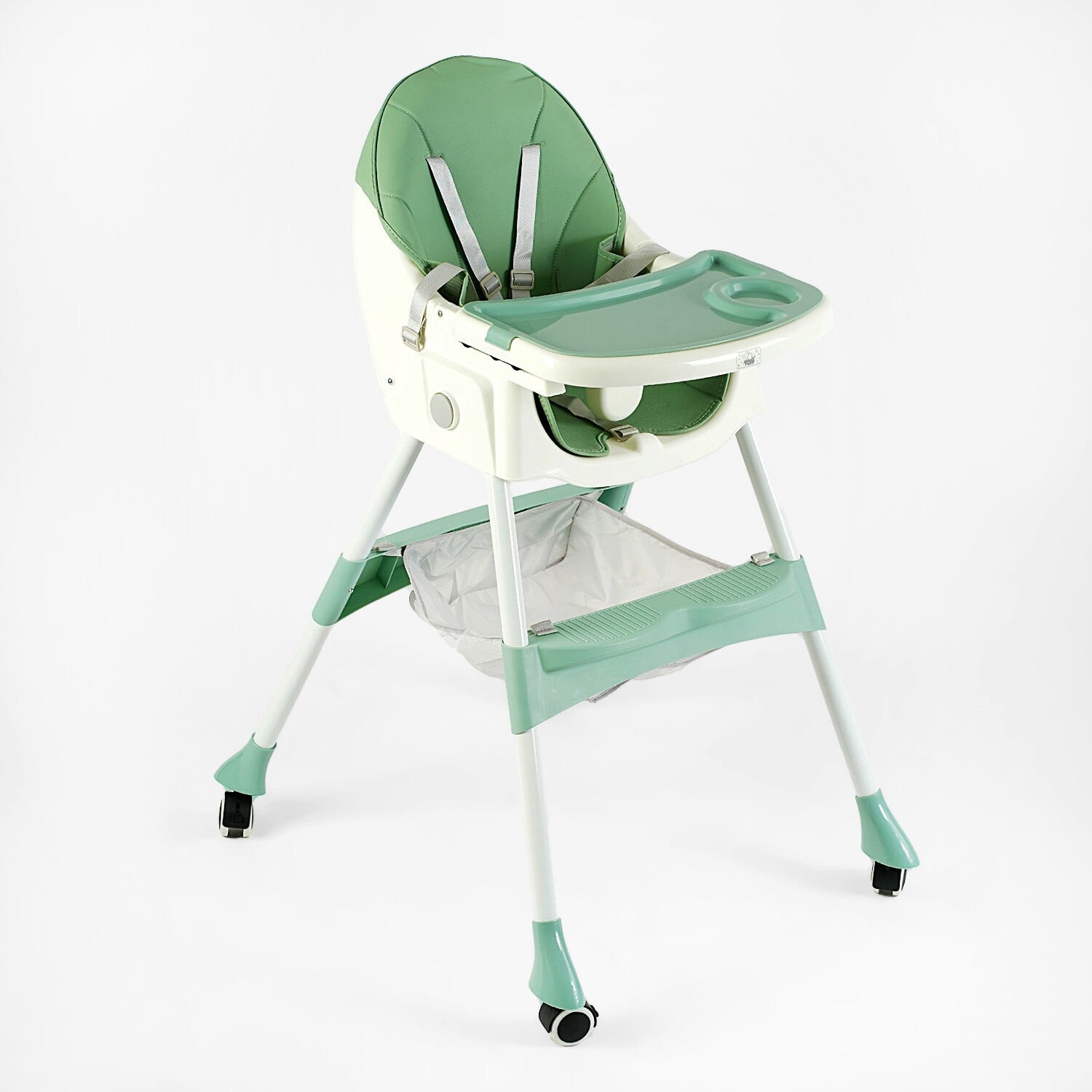 Стульчик для кормления Toti FR-10440 2в1, стальная конструкция, регулировка, PU-обивка, колеса.