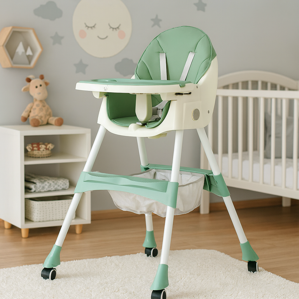 Стульчик для кормления Toti FR-10440 2в1, стальная конструкция, регулировка, PU-обивка, колеса.