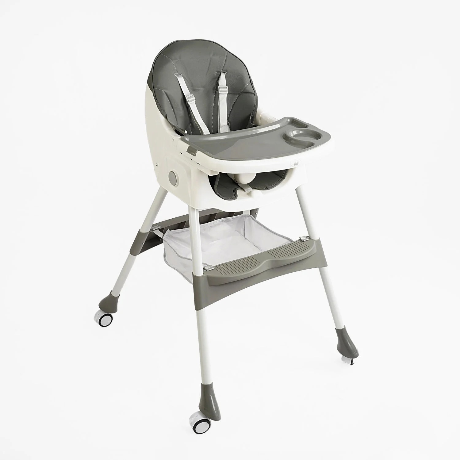 Стульчик для кормления Toti FR-14020 2в1, PU кожа, опускная спинка, съемный столик, 4 колеса, до 30 кг