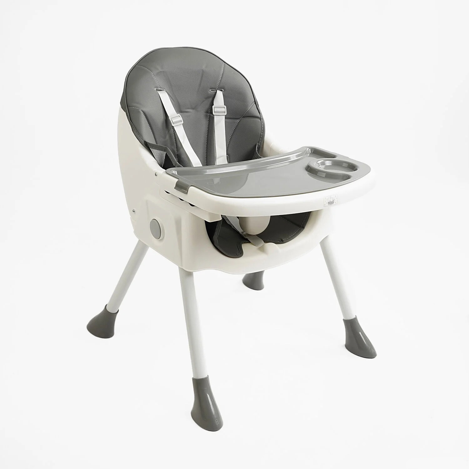 Стульчик для кормления Toti FR-14020 2в1, PU кожа, опускная спинка, съемный столик, 4 колеса, до 30 кг