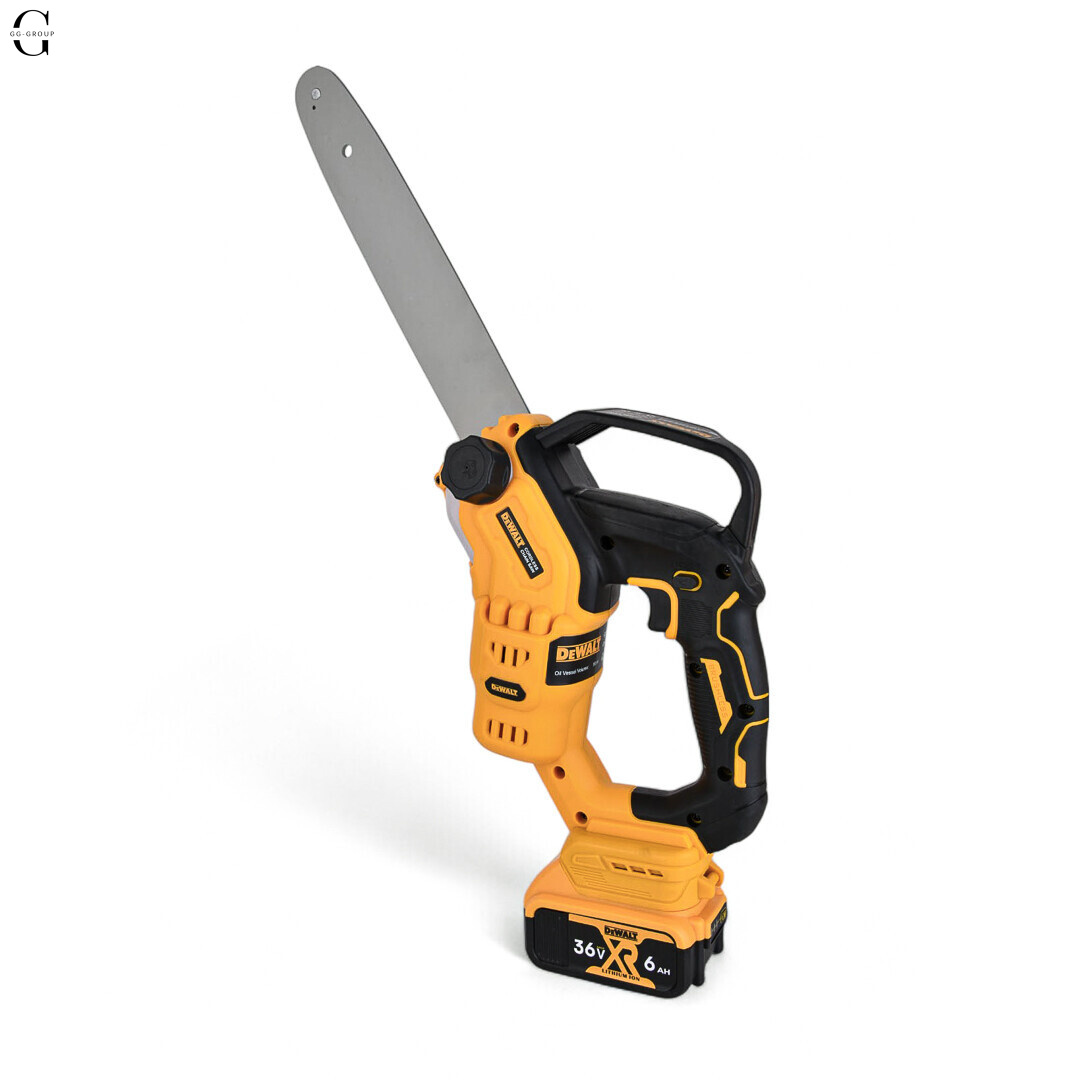 Акумуляторна ланцюгова пилка DeWALT 36V, 6.0 А·рік, безщіткова, кейс, шина 12 дюймів 