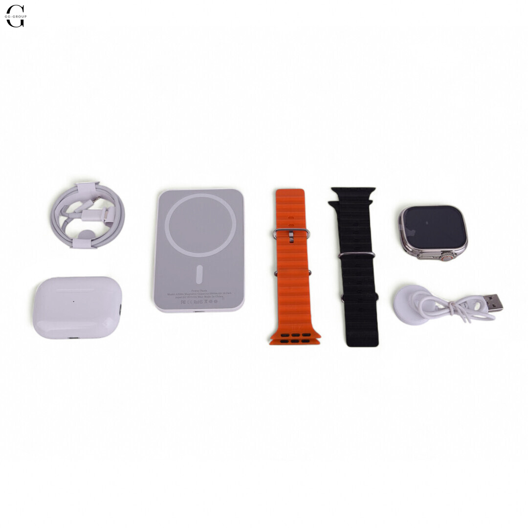 Часы+ 2 ремешка+беспроводная зарядка X8 Watch set AND 5325
