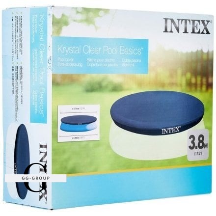 Intex Тент-чехол 28026 для круглого надувного бассейна Ø 396 см, защитное покрывало ПВХ.