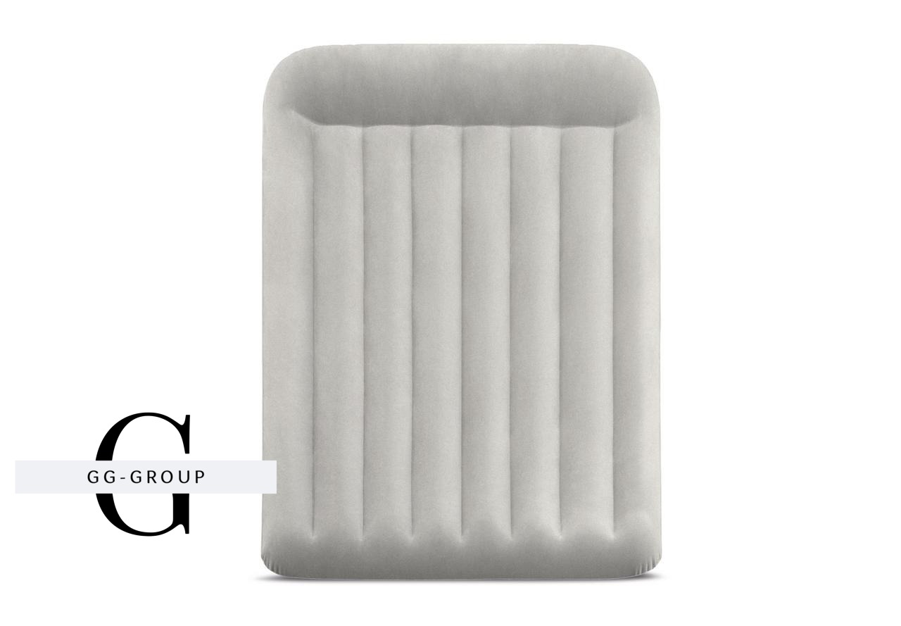 Intex Велюр матрац 64118 ND(2) 152х203х30см, вбудований електронасос, двоспальний