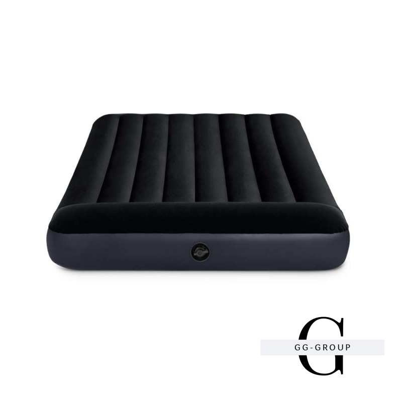 Intex Велюр Кровать 64142(3) с подголовником + насос в подарок размер 191х137х25см