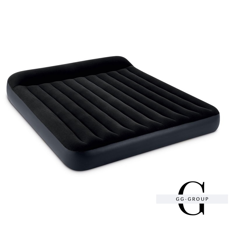 Intex Велюр Кровать 64144(2) с подголовником, размер 183x203x25 см