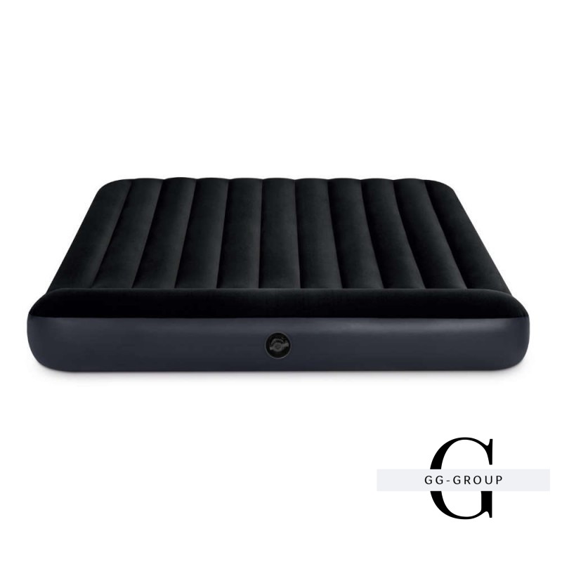 Intex Велюр Кровать 64144(2) с подголовником, размер 183x203x25 см