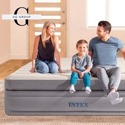 Intex Кровать 64164 ND (1) встроенный электронасос 220V, двухспальная, размер 152 х 203 х 51см