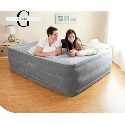 Intex Кровать комфорт квин 64418 ND(2) двухспальная, со встроенным насосом 220-240V, в коробке