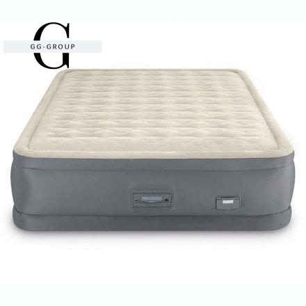 Intex Велюр матрас 64926 ND(2) 152х203х46см, встроенный электронасос PremAire, двуспальный