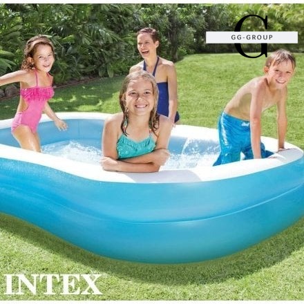 Intex Бассейн надувной 57180 NP (3) Семейный 203х152х48см, объем=540л, 3+, вес 3,5кг