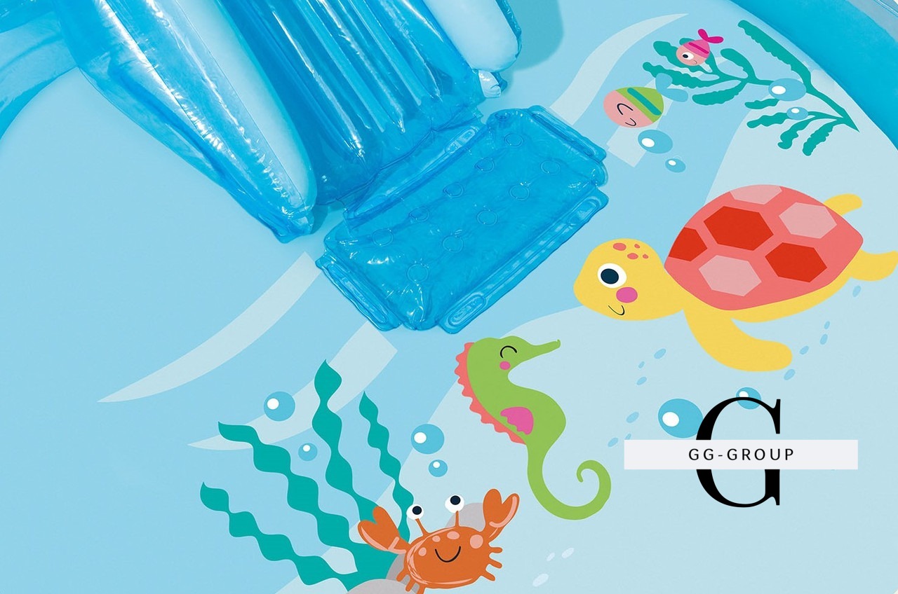 Intex Игровой центр 56143 NP (2) “На дне моря“, 301 x 193 x 71 см, объем 381 л, в коробке
