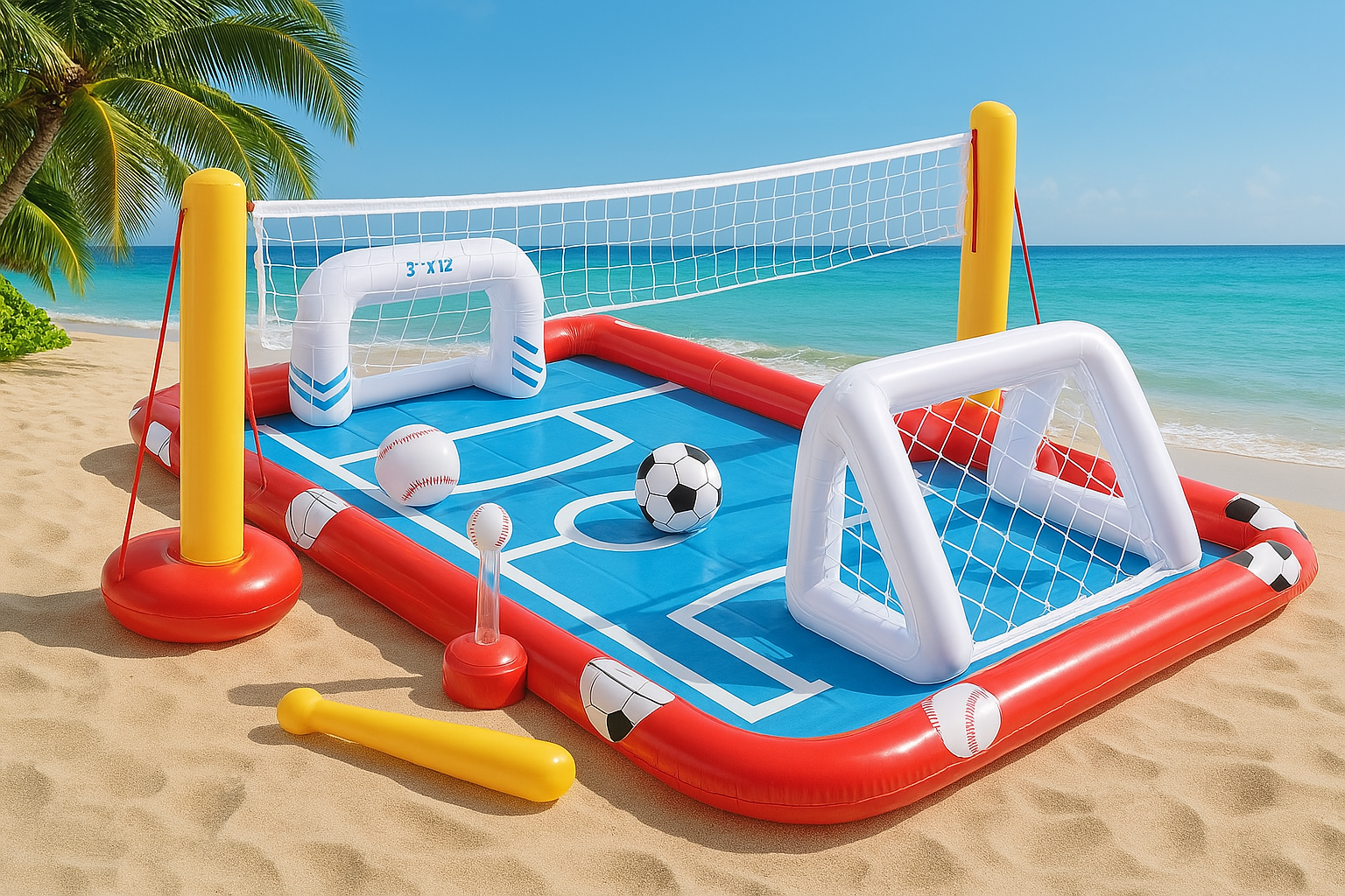 Intex Игровой центр – бассейн 57147 (2) «Спортивный игровой центр», от 3-х лет, 325 х 267 х 102 см. 470л