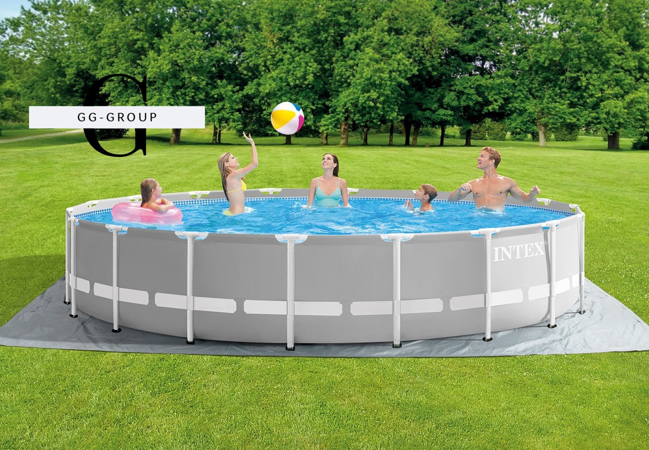 Intex Басейн каркасний 26732 NP (1) 549-122 см, насос 220V, 5687 л/рік, об'єм води - 24311л, сходи, тент, підстилка