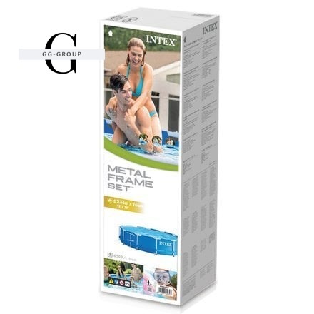 Intex Бассейн каркас 28210 (1) круглый, /6+лет/, в коробке, 366*76см, 6,503 л