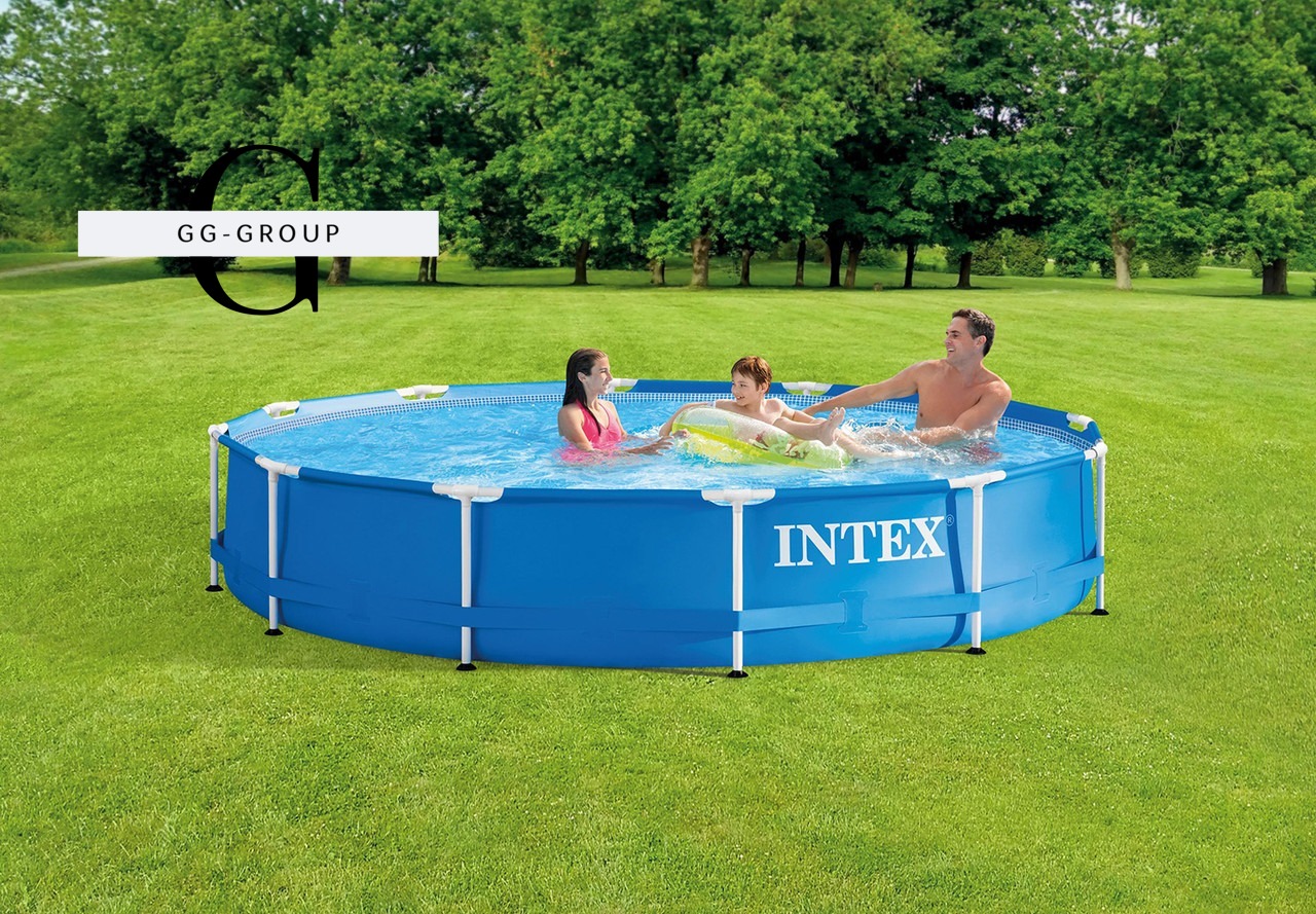 Intex Бассейн каркас 28210 (1) круглый, /6+лет/, в коробке, 366*76см, 6,503 л