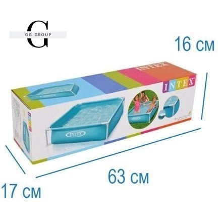 Intex Басейн каркасний 57173 (3) розміром 122х122х30 см, об'єм: 337л, вага: 4,9 кг, від 3 років