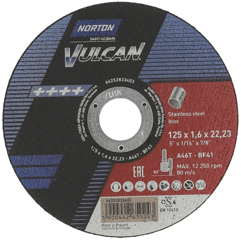 Диск NORTON VULKAN 125x1.6x22.23.