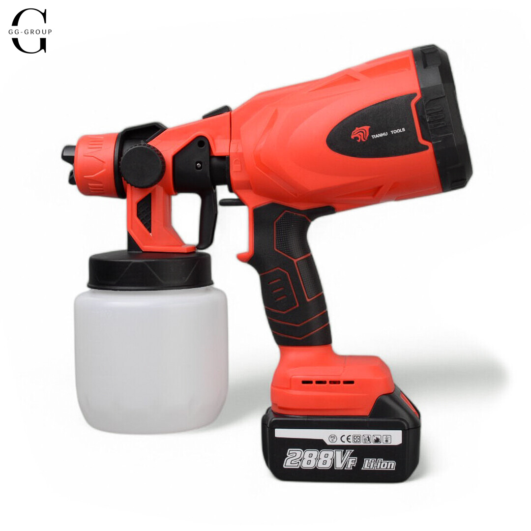 Акумуляторний фарбопульт TIANHU TOOLS 288V з 2 АКБ 3500 мА·г, бак 800 мл, регулювання розпилення