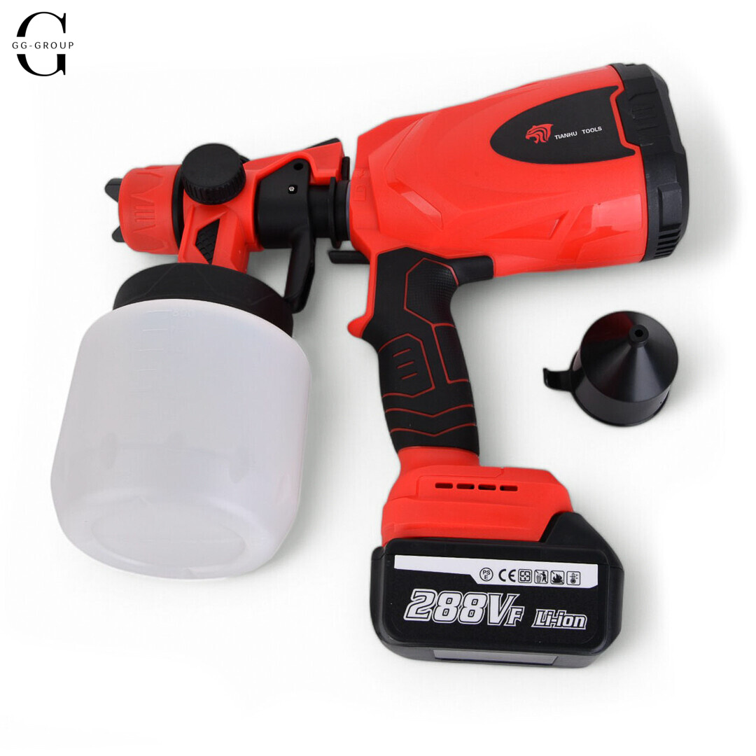 Акумуляторний фарбопульт TIANHU TOOLS 288V з 2 АКБ 3500 мА·г, бак 800 мл, регулювання розпилення