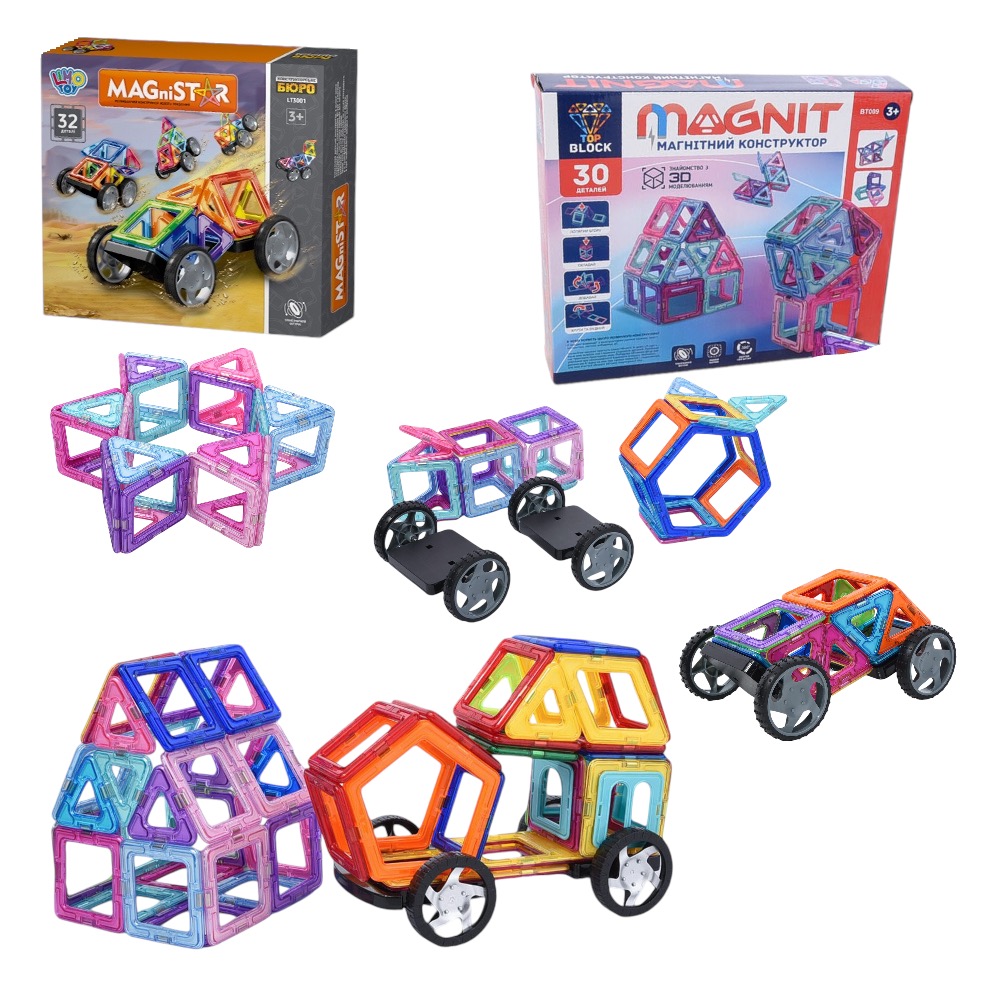 Конструктор магнитный, 62 детали Magnit/Magical/LIMO TOY