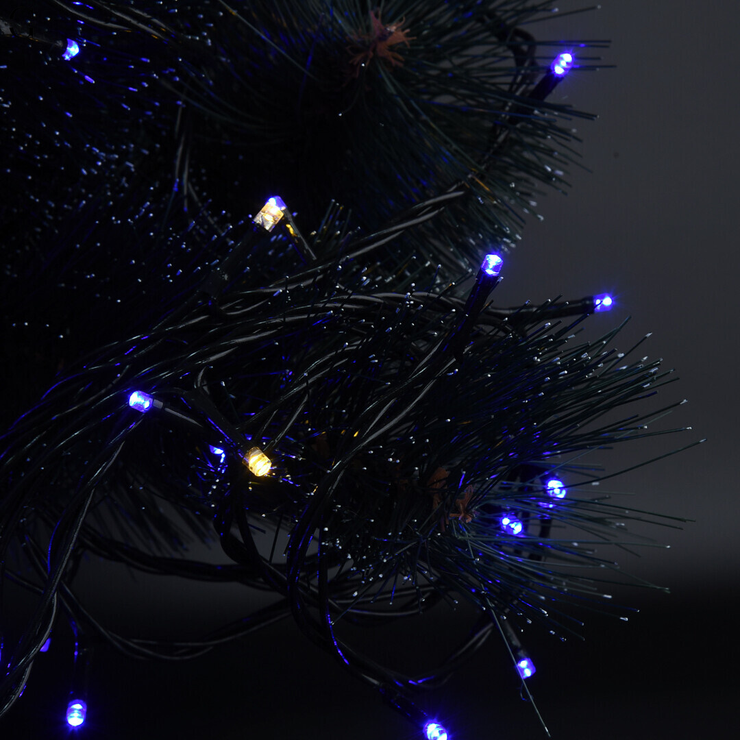 Гирлянда LED 50м 500 LED синяя, с контроллером, каждый 100-й белый диод
