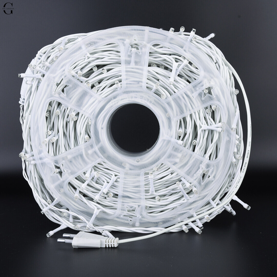 Гірлянда LED 50м 500 LED синя, з контролером, кожний 100-й діод білий